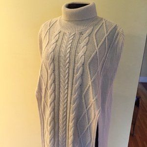 Cotton & flax poncho/cape/tunic S-M